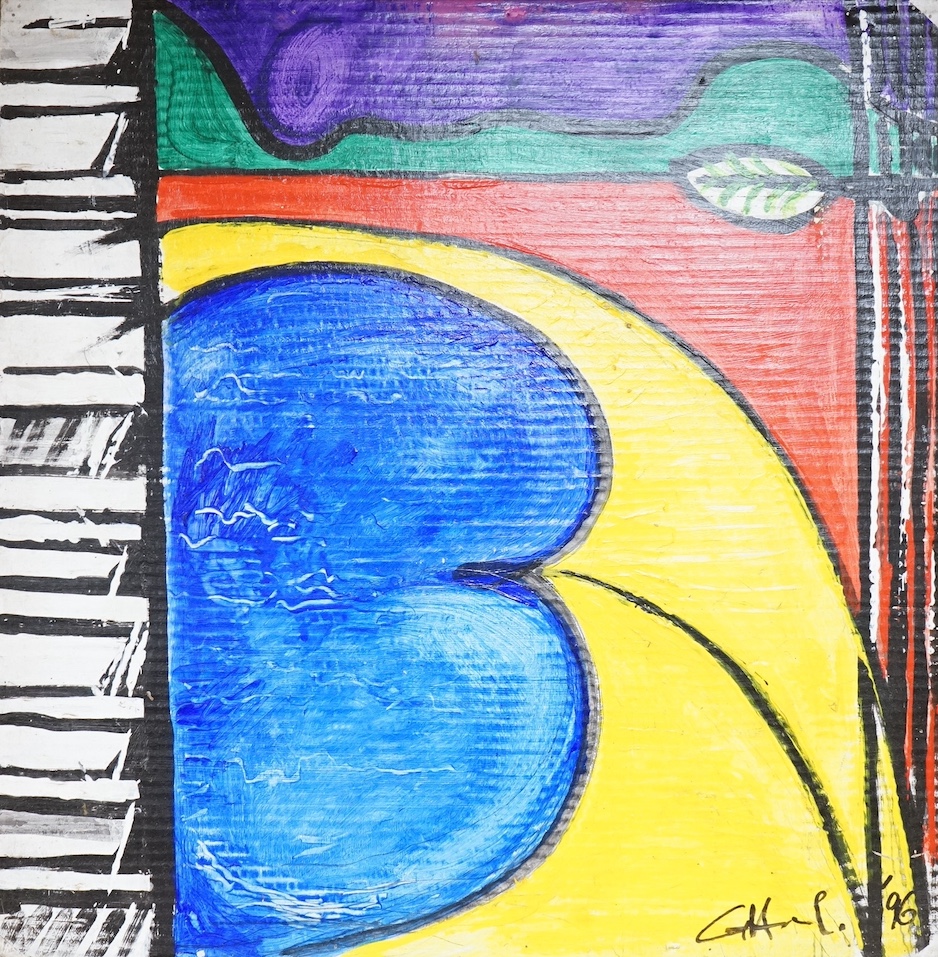 Ernst Gottschalk (20th. C), mixed media, Abstract composition, signed and dated ‘96, 51 x 51cm. Condition- good